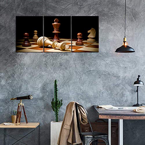 Retro Chess Checkmate Canvas Wall Art Decor King Win