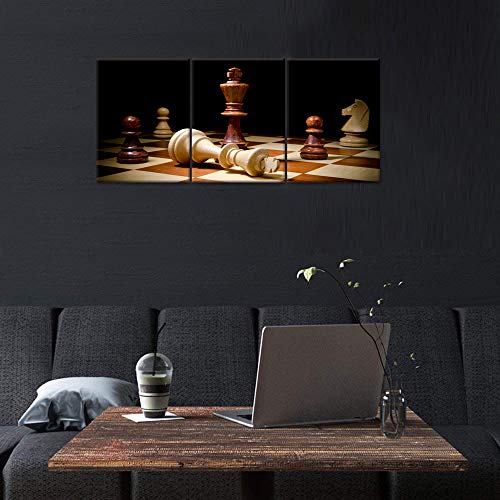 Retro Chess Checkmate Canvas Wall Art Decor King Win