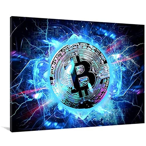 Bitcoin Canvas Wall Art for Home Decor 08x12inch
