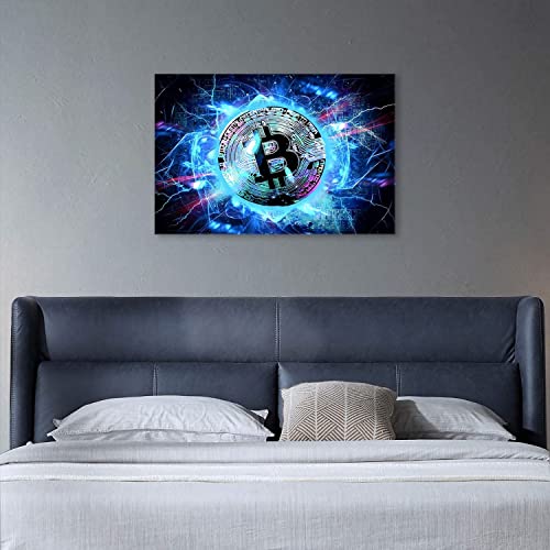 Bitcoin Canvas Wall Art for Home Decor 08x12inch
