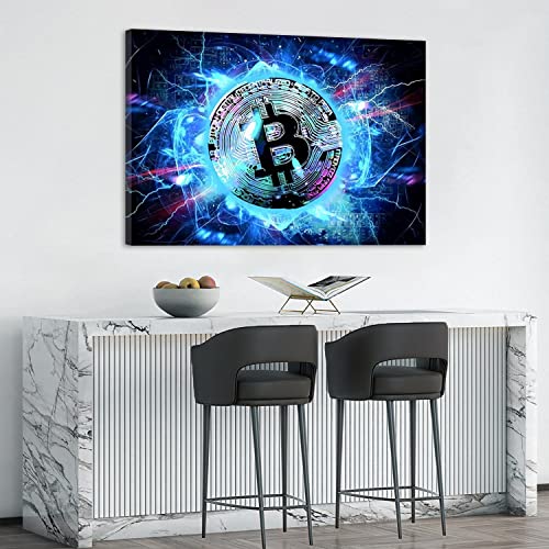 Bitcoin Canvas Wall Art for Home Decor 08x12inch
