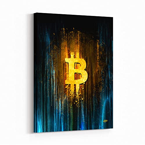 Inspirational Bitcoin Crypto Canvas Wall Decor, Motivational Office Art