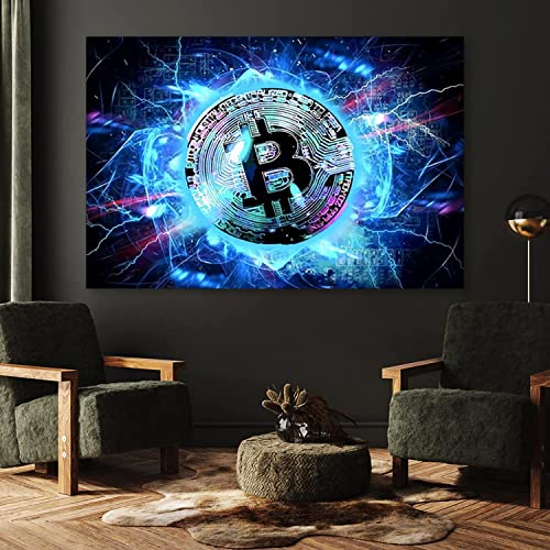 Bitcoin Canvas Wall Art for Home Decor 08x12inch