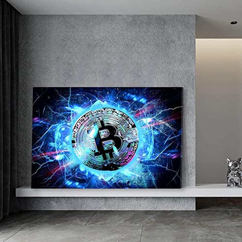 Bitcoin Canvas Wall Art for Home Decor 08x12inch