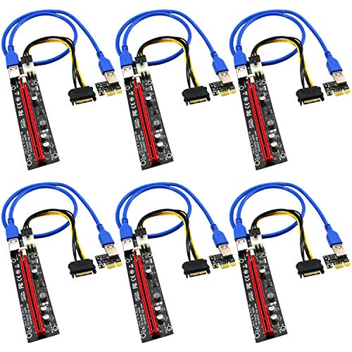 GPU Risers for Mining Rigs, Extend PCIE X1 to X16