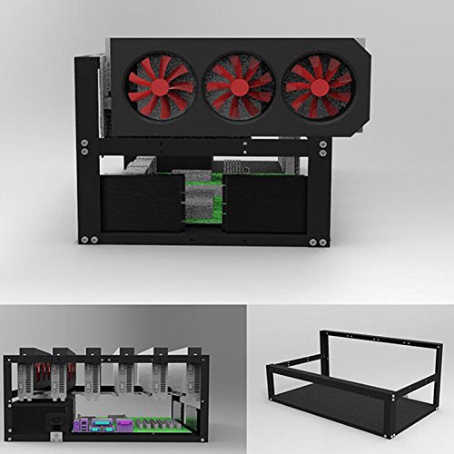 Mining Rig Frame for 6 GPU, Black, Small