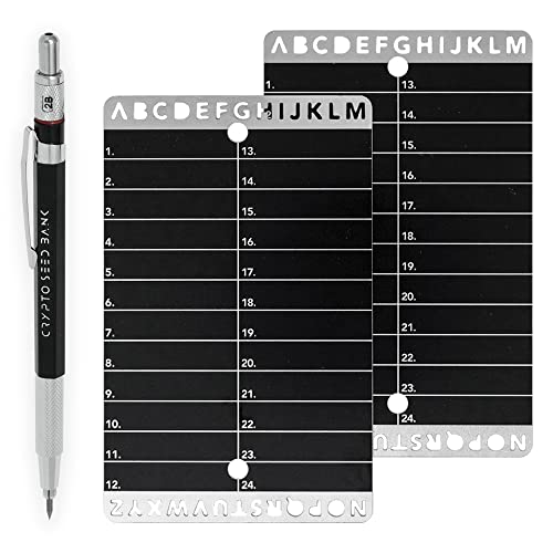 Engrave Steel Plates for Crypto Seed Phrase Storage