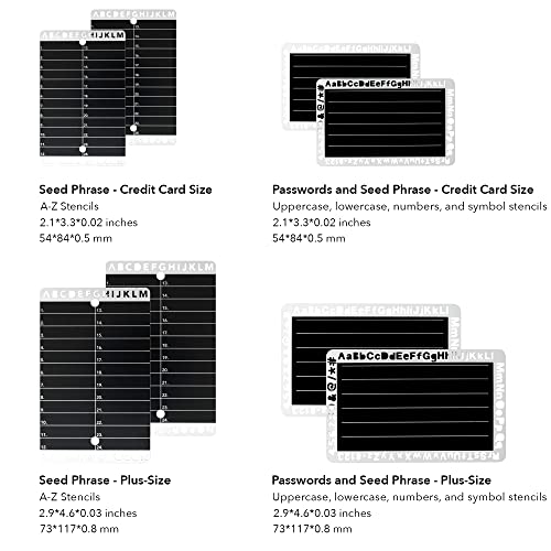 Engrave Steel Plates for Crypto Seed Phrase Storage