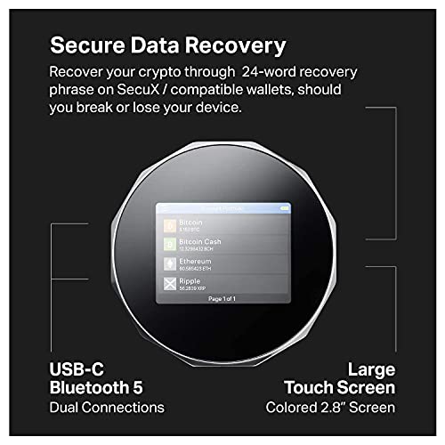 SecuX V20 Crypto Hardware Wallet with Bluetooth