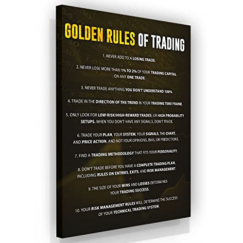Golden Rules of Trading Poster for Crypto Traders