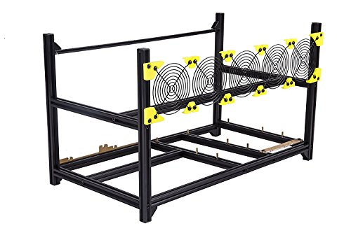 6 GPU Mining Case Rig: Aluminum Stackable Open Air