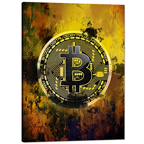 Bitcoin Motivational Canvas Wall Art for Home Office