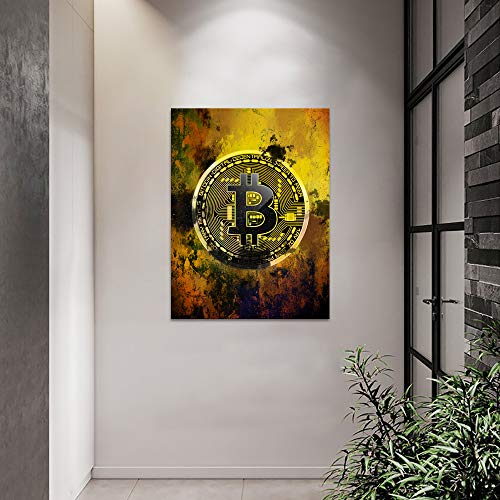 Bitcoin Motivational Canvas Wall Art for Home Office