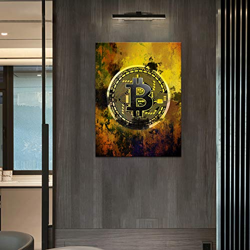 Bitcoin Motivational Canvas Wall Art for Home Office