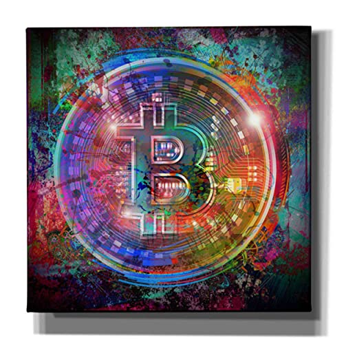 Bitcoin Wallet Canvas Wall Art, 18"x18