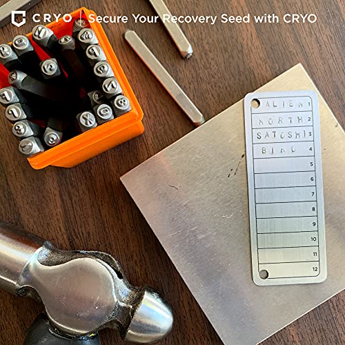 Crypto Seed Storage - Steel Wallet - Recovery Phrase