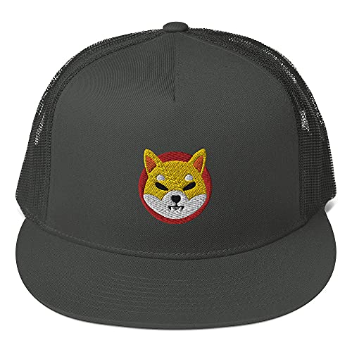 Shiba Inu Crypto Embroidered Trucker Cap Charcoal
