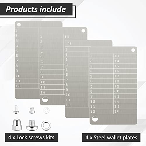 Cryptocurrency Seed Storage Wallet for Bitcoin Hardware (Stainless)