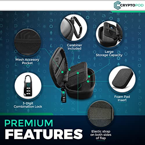 Crypto Pod Combination Locking Case for Hardware Wallets