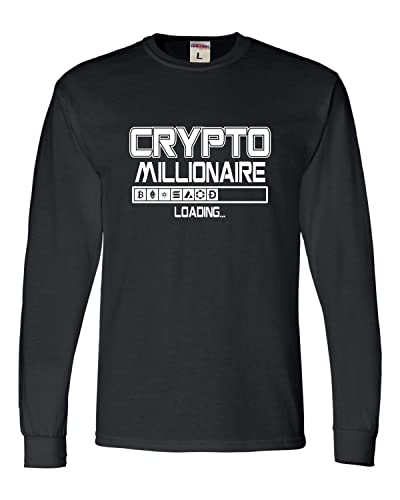 Black Adult Crypto Millionaire Loading Funny Long Sleeve