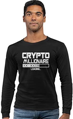 Black Adult Crypto Millionaire Loading Funny Long Sleeve