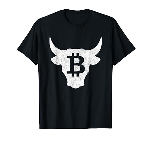 Bitcoin Bull Vintage Logo HODL T-Shirt for Investors