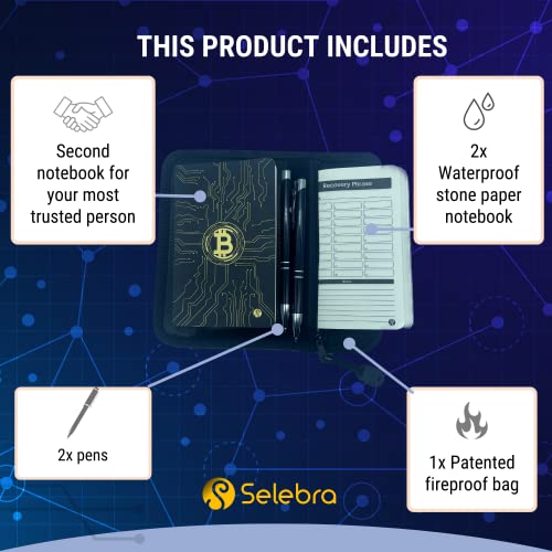 Secure Your Crypto Investments: Double Notebook & Fireproof Bag