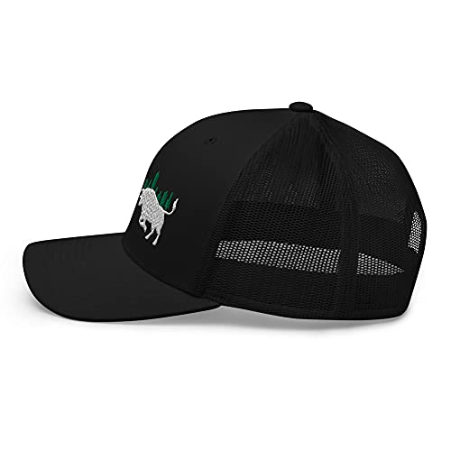 Day Trader Embroidered Trucker Hat - Black Color