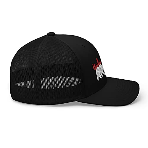 Day Trader Embroidered Trucker Hat - Black Color
