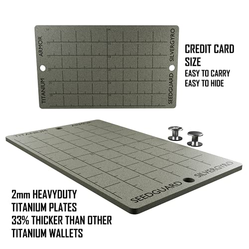 Titanium Seed Storage Wallet with Metal Engraving Plate