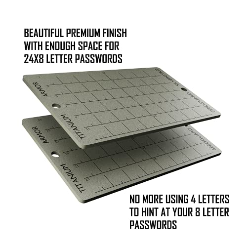 Titanium Seed Storage Wallet with Metal Engraving Plate