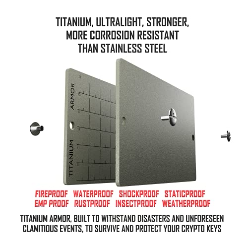 Titanium Seed Storage Wallet with Metal Engraving Plate
