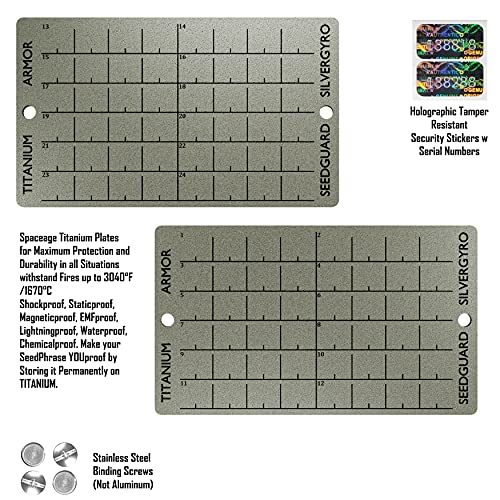 Titanium Seed Storage Wallet with Metal Engraving Plate