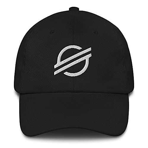 Embroidered Stellar Crypto Dad Hat Baseball Cap Black