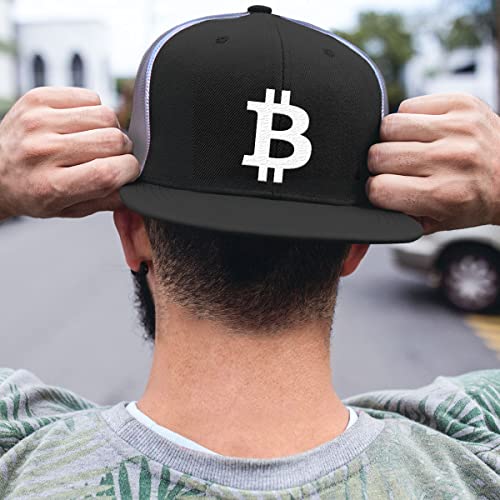 Bitcoin Logo Mesh Back Baseball Cap for Men