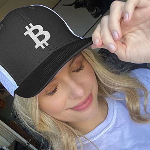 Bitcoin Logo Mesh Back Baseball Cap for Men