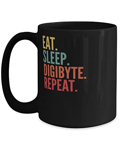 Digibyte Crypto Motto Mug 15oz, black