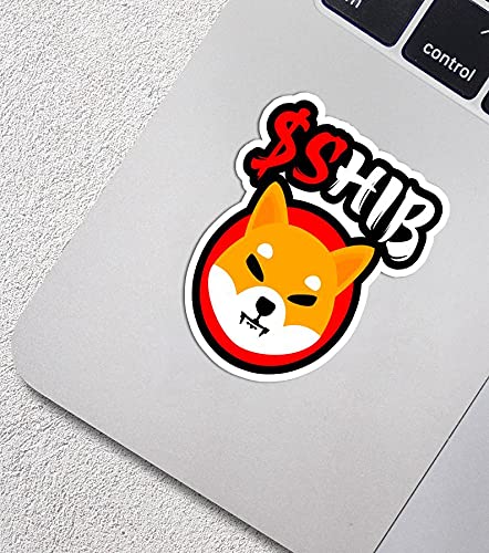 Shiba Inu Crypto Decals for Laptop, Car, Helmet