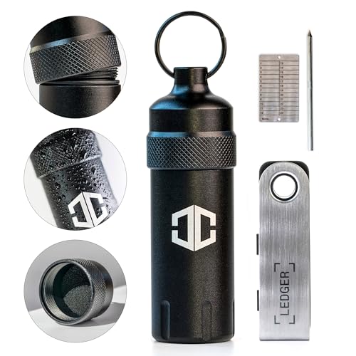 Aluminum Crypto Case for Ledger Nano Wallet with Accessories