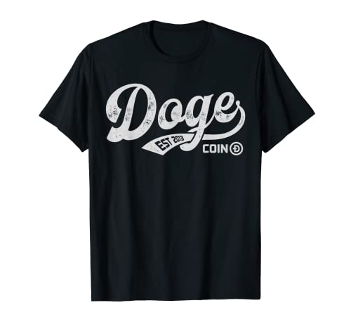 Dogecoin Retro Logo Crypto Currency Meme T-Shirt