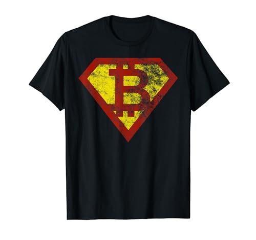 Super Bitcoin Superhero Crypto Cryptocurrency Tee