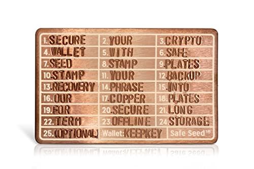 [Copper Edition] Crypto Wallet Stamp Plate: Hardware Recovery - Bitcoin Ethereum BNB Cardano Solana Shell