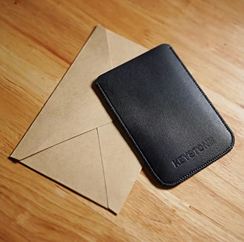 Black PU Leather Case for Keystone Crypto Hardware Wallet