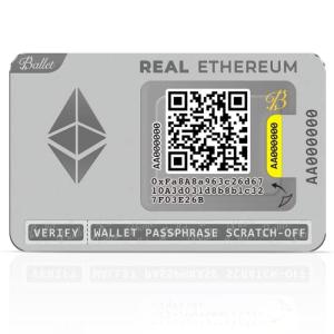 Ballet REAL Ethereum Cold Storage Card - Crypto Hardware Wallet