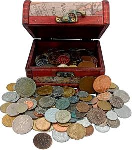 Collector's Treasure Chest: 1Lb. Rare Coins in Decorative Box