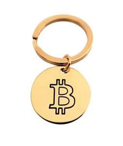 Bitcoin Flag Keychain - Peer To Peer Currency Art