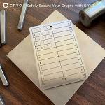 CRYO Crypto Seed Storage & Steel Wallet - Store 12-48 Words