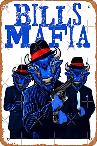 Buffalo Bills Mafia Retro Tin Wall Art Sign