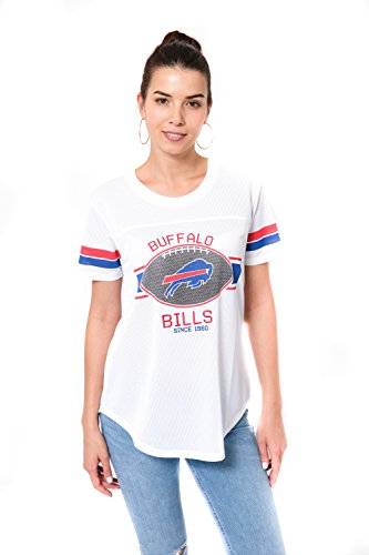Buffalo Bills Womens Soft Mesh Jersey Varsity Tee