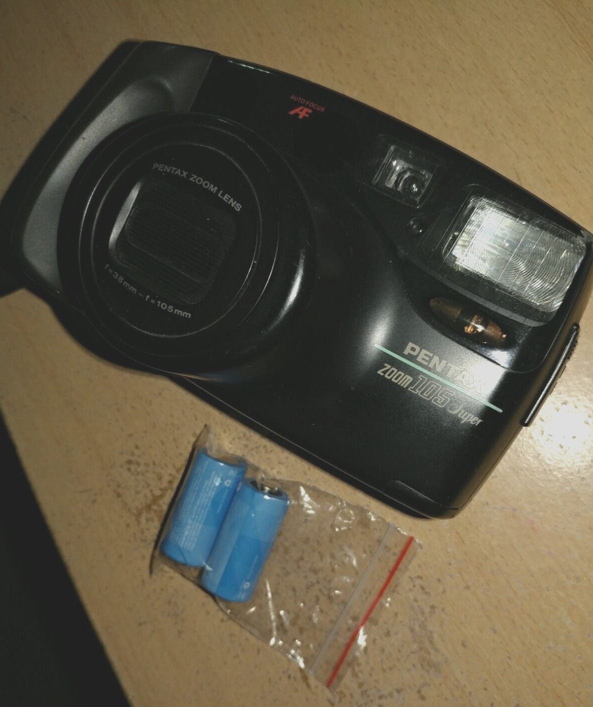 VINTAGE PENTAX POINT AND SHOOT CAMERA with BATTERIES